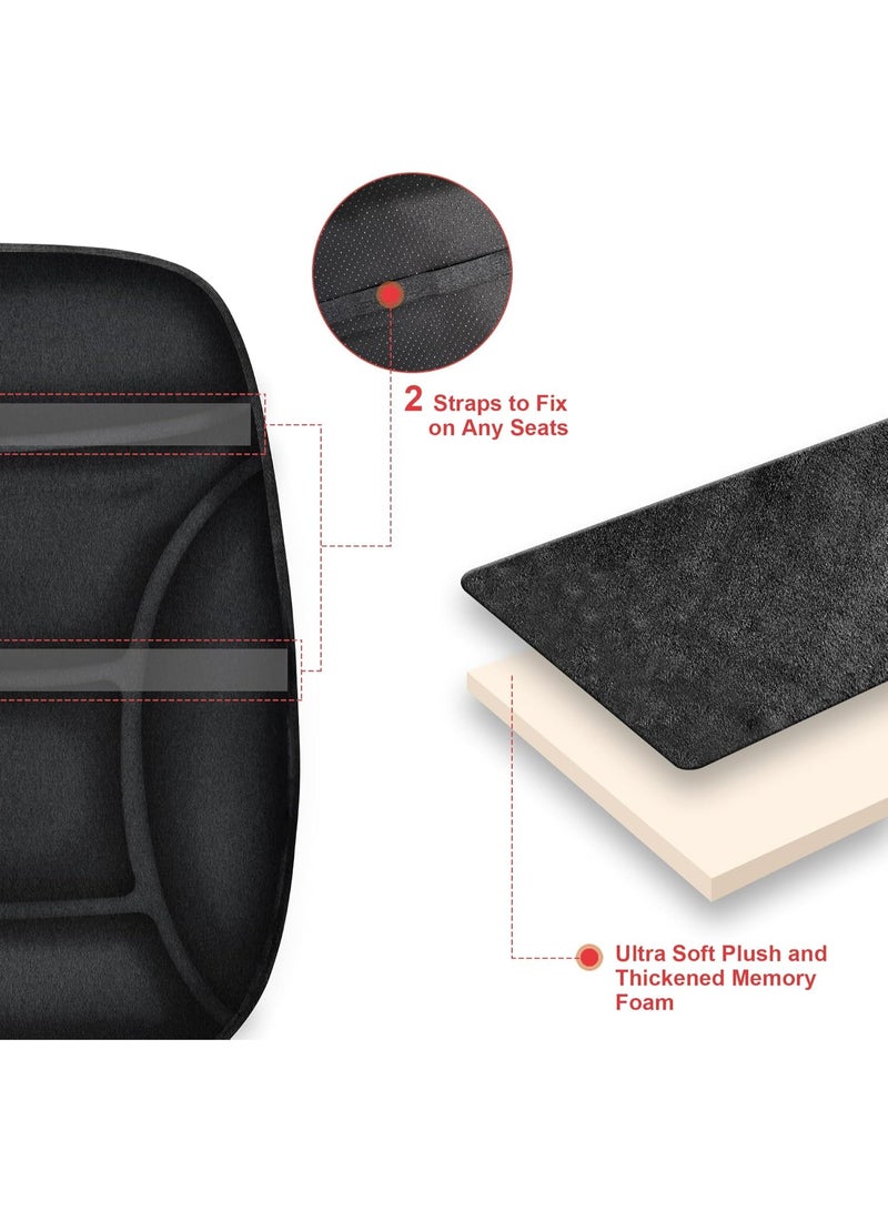 جهاز مساج الظهر والفقرات بـ 6 محركات اهتزاز - وسادة تدليك حرارية من الميموري فوم للكراسي والكنب - تدفئة وتدليك لآلام الظهر والفخذين - Image 2